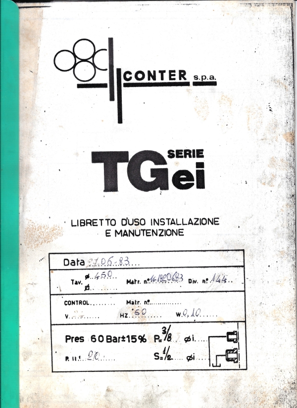Tavole gir. Conter TGei