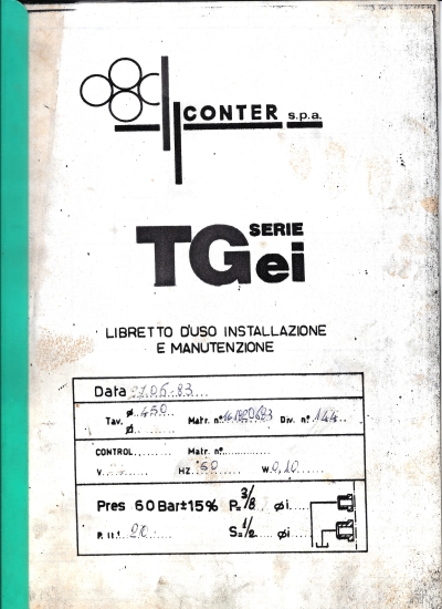 Tavole gir. Conter TGei