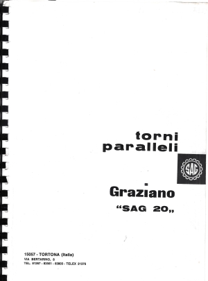 Torni paralleli Graziano SAG 20
