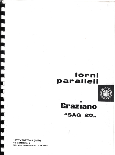 Torni paralleli Graziano SAG 20