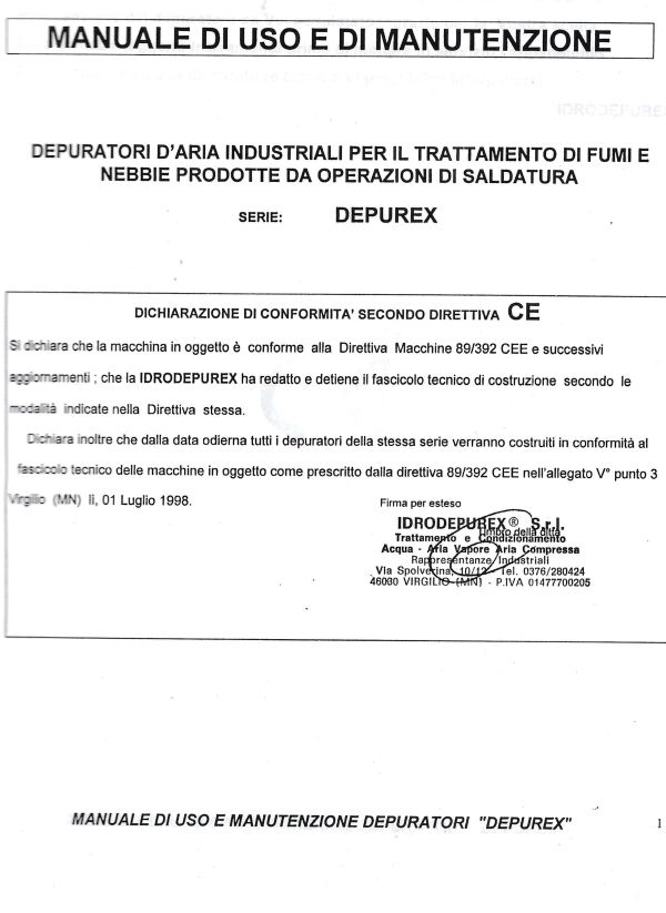 Aspiratori per fumi Depurex