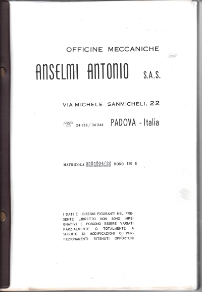 Tornio parallelo Anselmi