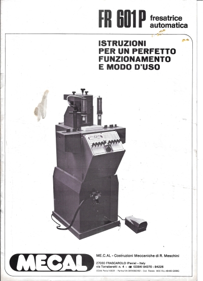 Fresatrice automatica ME.C.AL. FR601P